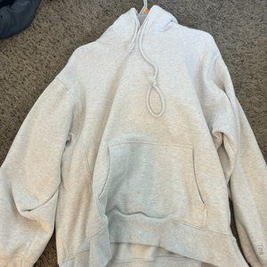 Aritzia TNA boyfriend hoodie in cloud gray